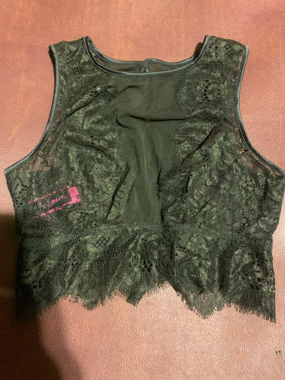 Women’s Olive Green Lace Top